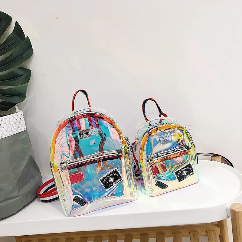 Laser women's bag 2019 new Korean fashion jelly transparent shoulder slung girls multi-purpose tide bags | Багаж и сумки