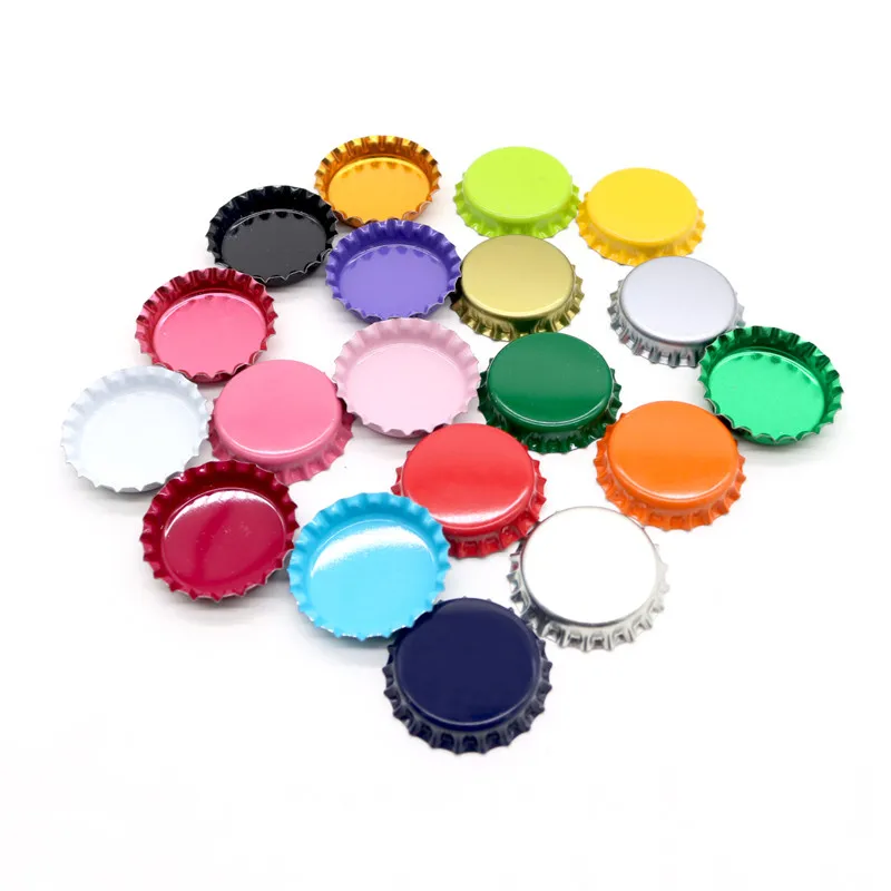 100 шт./упак. цветная Круглая Плоская Бутылочная крышка 25 мм для творчества