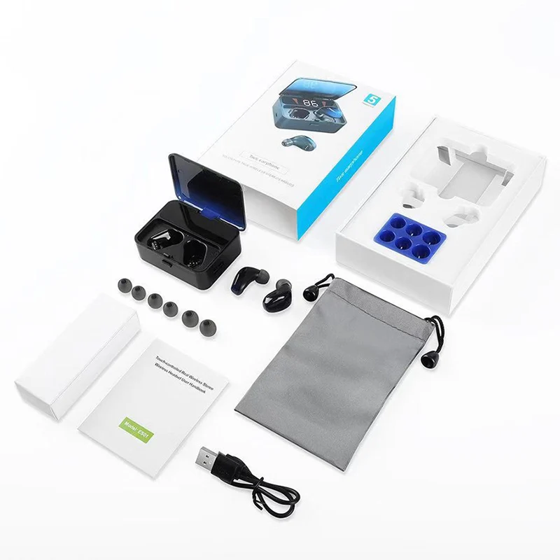 DISOUR TWS 5,0 Bluetooth наушники IPX5 Водонепроницаемый 3D стерео беспроводной громкой связи спортивные наушники игровые гарнитуры с светодиодный дисплеем