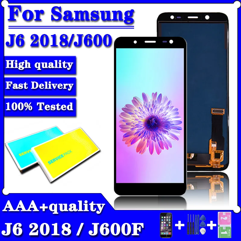 

TFT ЖК-дисплей J600 для Samsung Galaxy J6 2018, J600, J600F, J600FN, ЖК-дисплей, сенсорный экран, Замена ЖК-экрана J600G