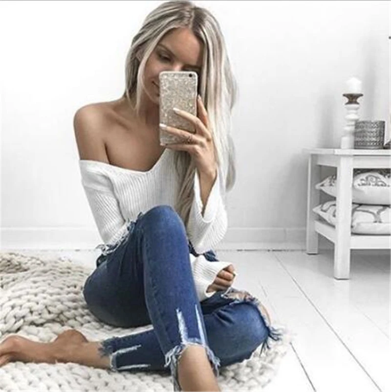 Женский трикотажный топ с длинным рукавом однотонный облегающий короткий