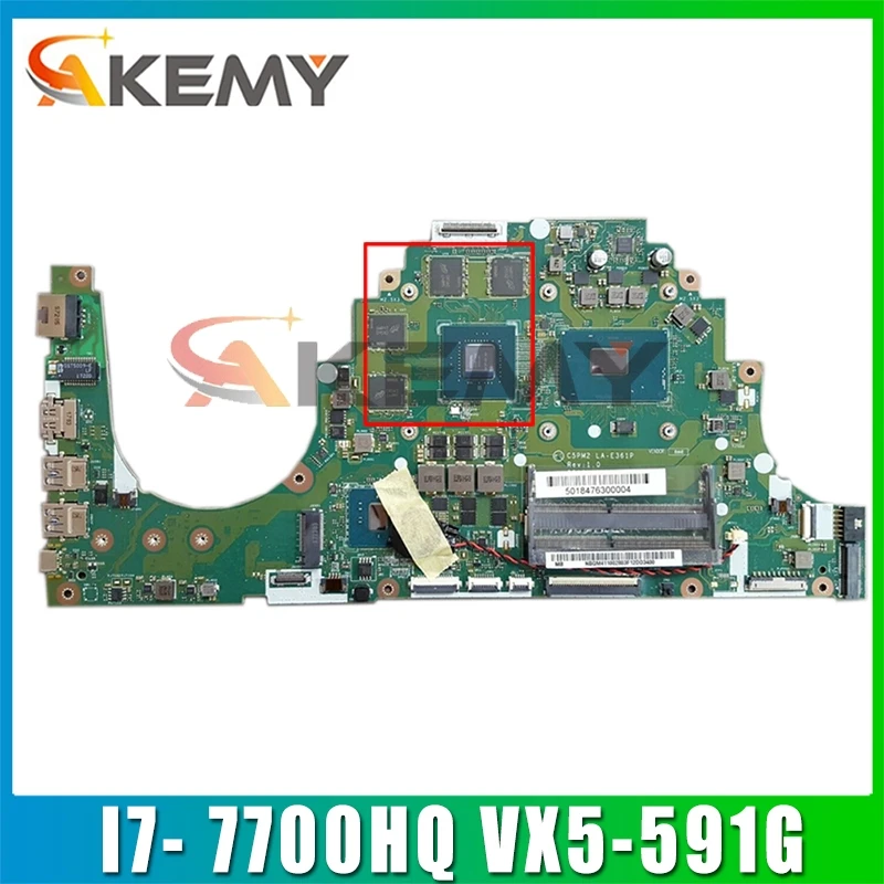 Для материнская плата для ноутбука ACER Aspire I7- 7700HQ VX5-591G GPU LA-E361P GTX1050 Gtx1050/100%