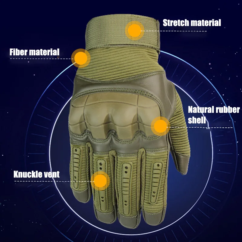 

Hot Touching Screen Cycling Gloves Hard Knuckle Gloves for Motorcycle Cycling Hunting Training MVI-ing