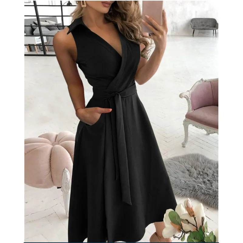 

Summer Retro Long Skirt Casual Cross V-neck Polka Dot Print Party Short-sleeved Dress Female Bohemian Beach Holiday Dress
