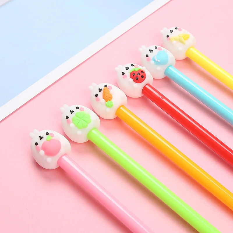 Кавайные ручки Cute Molang Rabbit gel черные чернила 0 5 мм перьевая ручка канцелярские