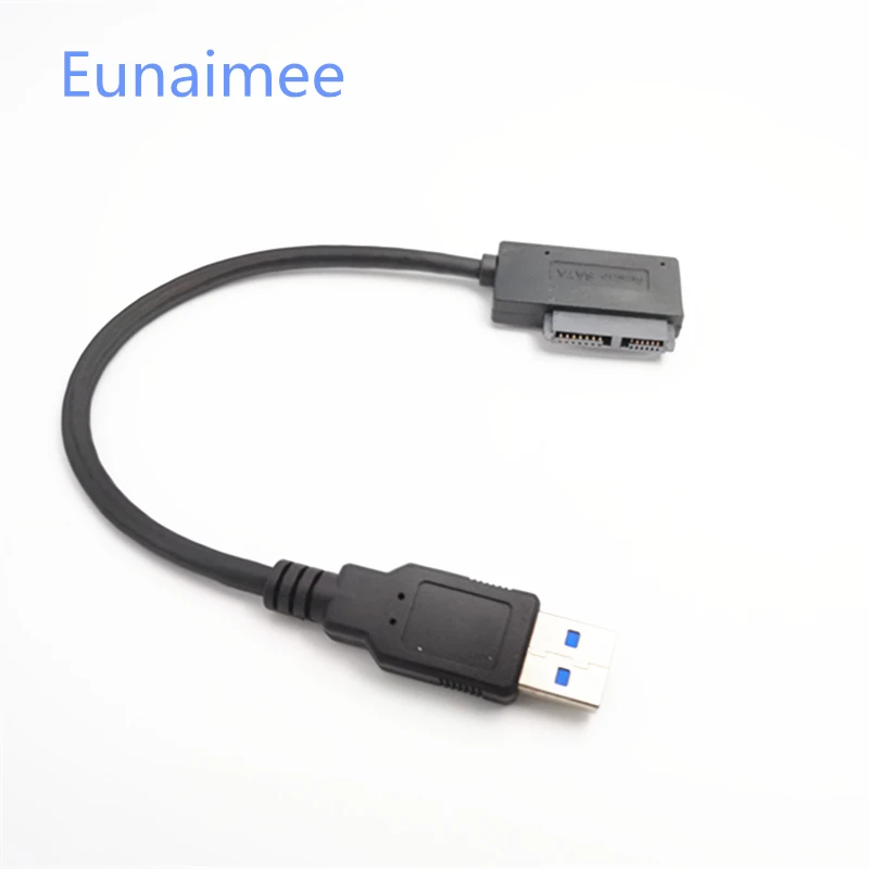 Конвертер USB3.0 Slim SATA USB для оптического привода ноутбука DVD 7 + 6 контактов 24 см