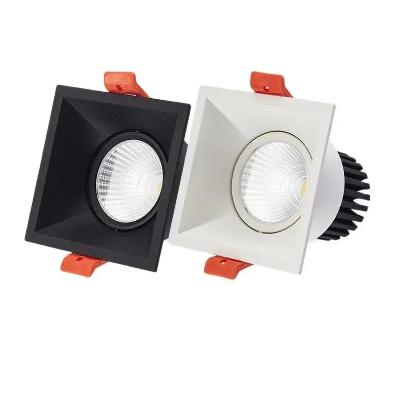

1pcs Super Bright Recessed square LED Dimmable Downlight COB 7W 10W 15W 18W LED Spot light LED decoration Ceiling Lamp AC85-265V