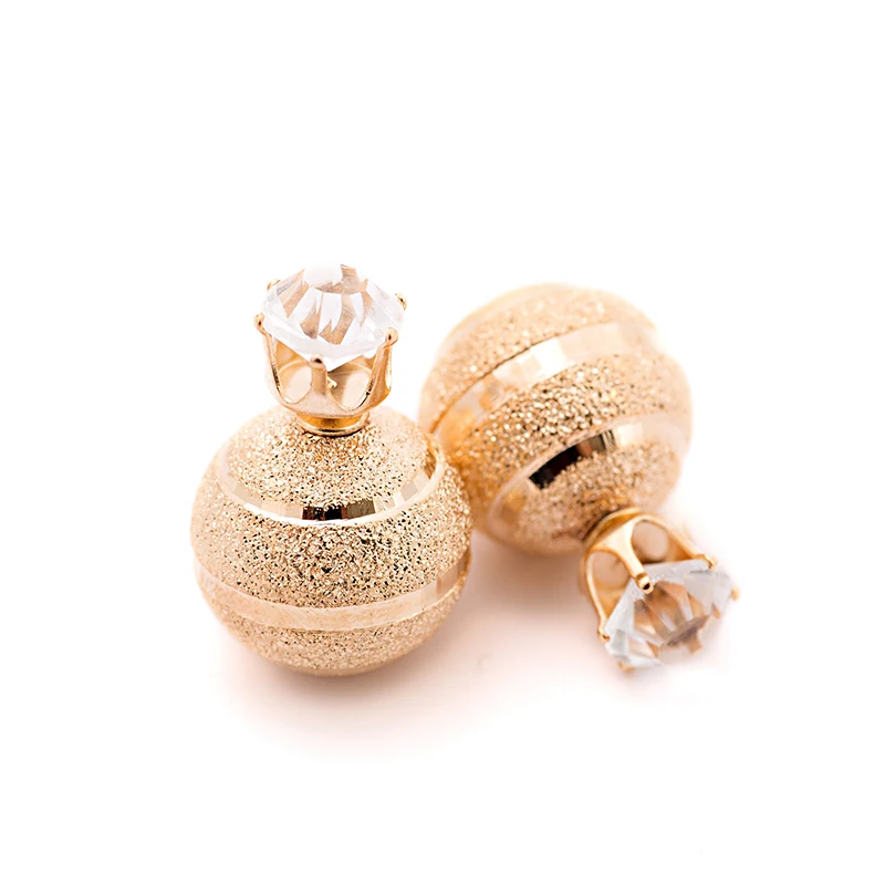 IYOE европейские популярные двойные серьги гвоздики со стразами уникальный дизайн