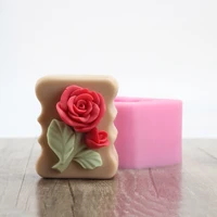 3d silicone soap molds creativity rose flower relief pattern resin moulds handmade valentines day gift tool