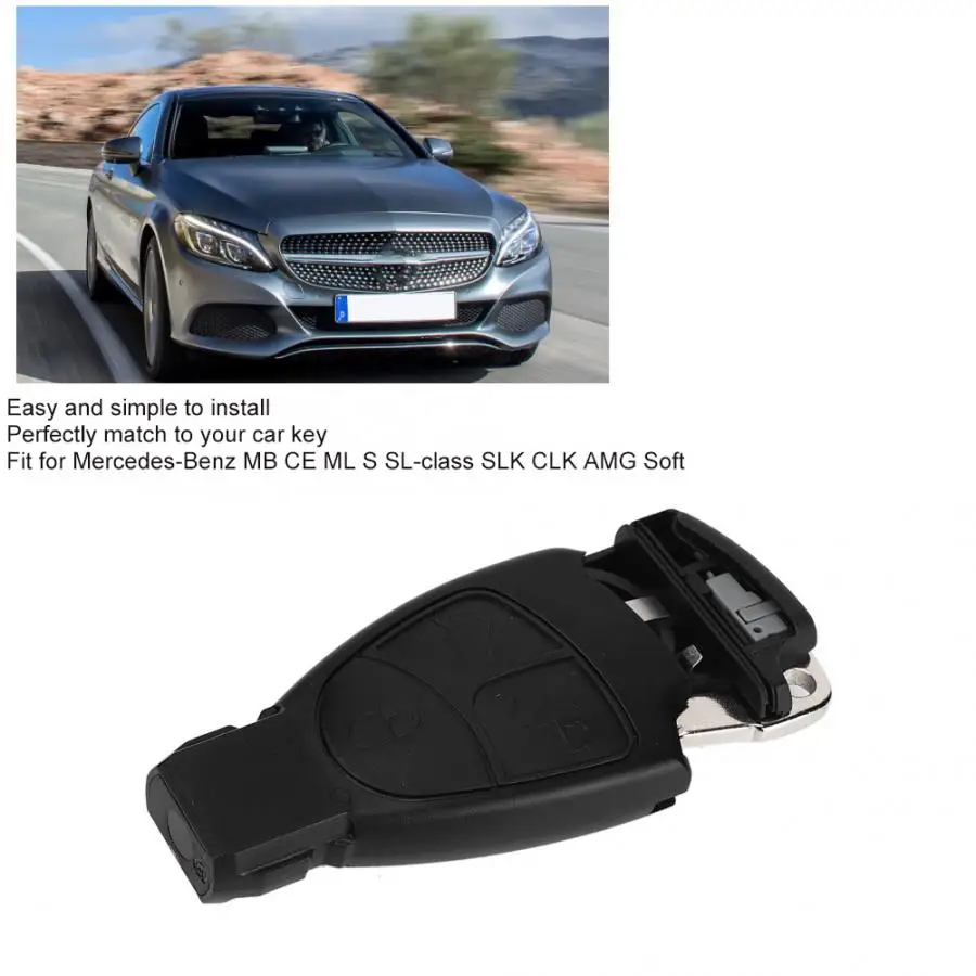 Чехол для ключей автомобиля 3 кнопки дистанционного ключа оболочки Аксессуар