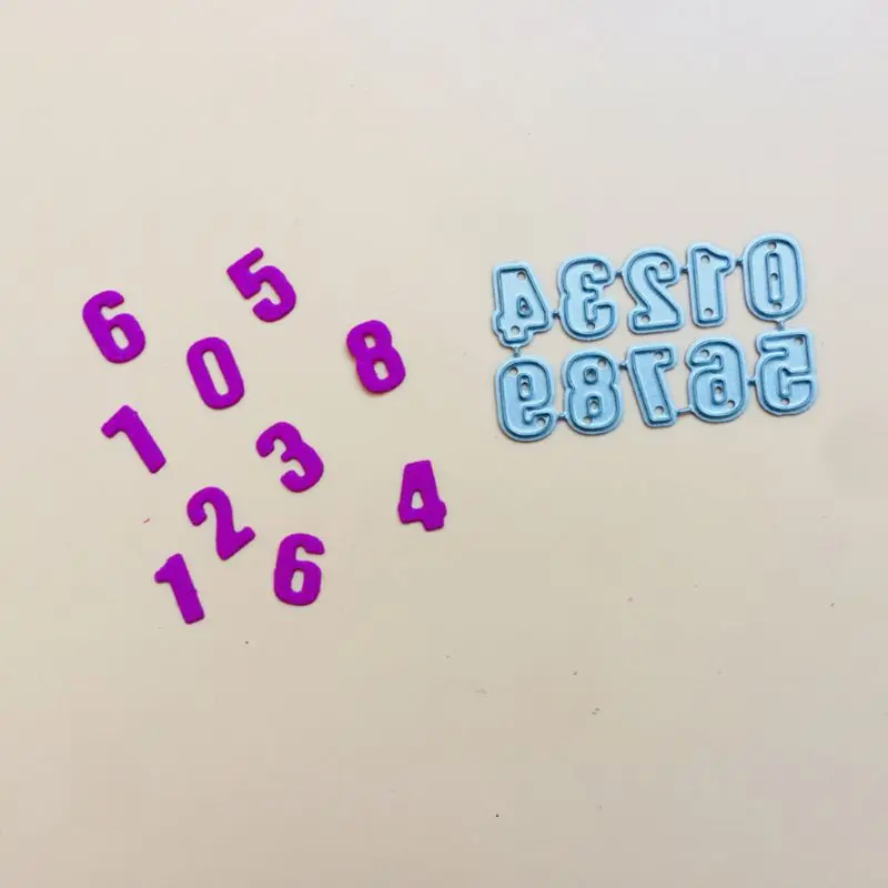 Металлические Вырубные штампы с цифрами искусственная кожа бумажная карта