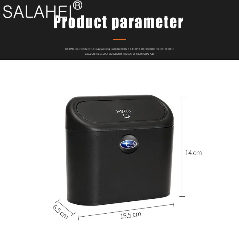 

Car Trash Can Garbage Bin Rubbish Storage Box Car Dustbin For Subaru WRX BRZ Crosstrek Forester Impreza Outback Container