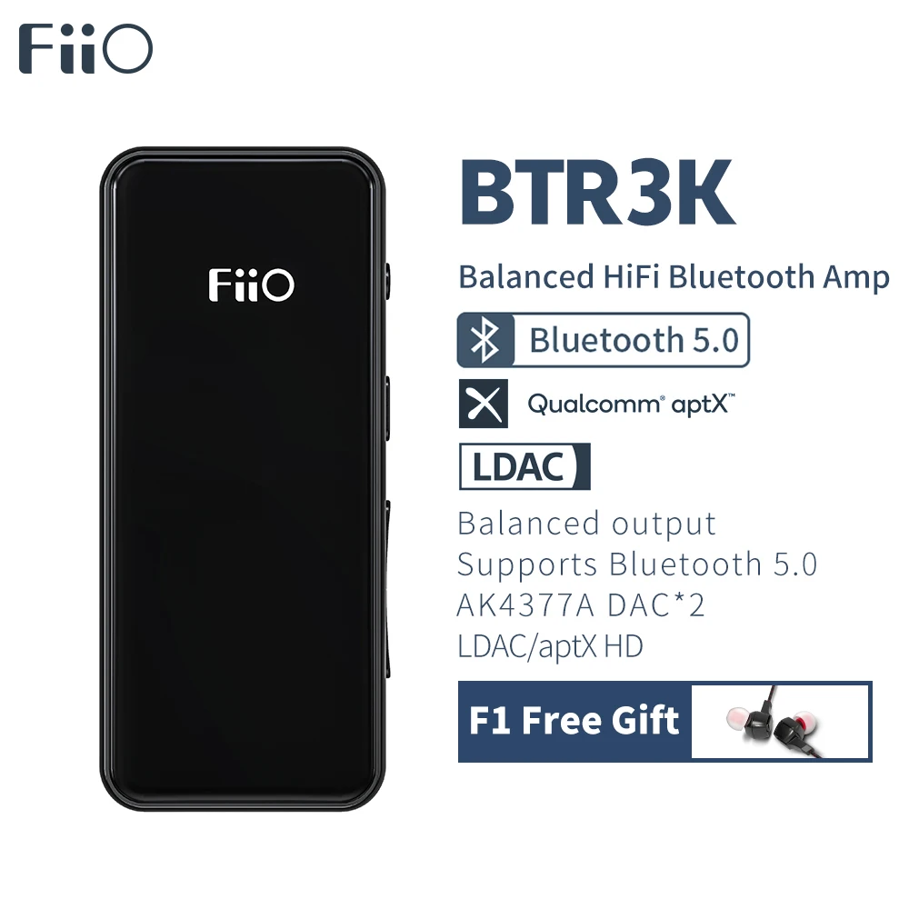 Спортивный ресивер FiiO BTR3K HiFi Bluetooth 5 0/усилитель для наушников с ЦАП AK4377A2 |