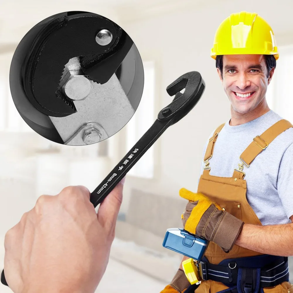 Новый универсальный ключ 8 42 мм регулируемый гаечный с двойной головкой