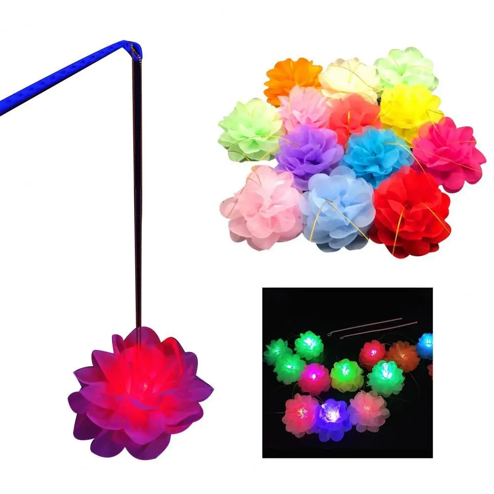 

Portable LED Light Blossom Lotus Flower Lamp Glowing Lantern Party Festival Toy