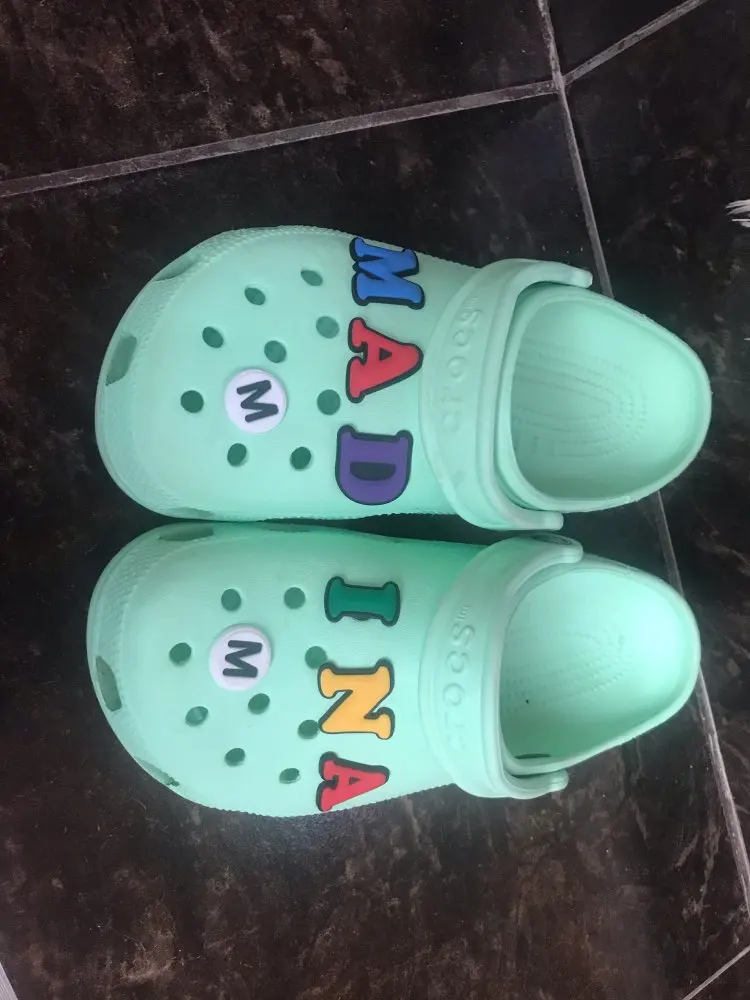 1 шт. номер и символ ПВХ Патчи для обуви пряжки аксессуары подходят браслеты Croc jibz