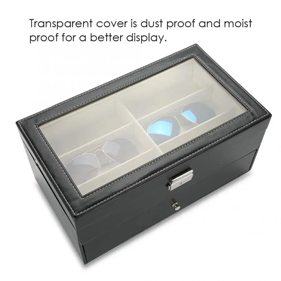 Двухслойные 12 слотов очки солнцезащитные органайзер портативные качественные