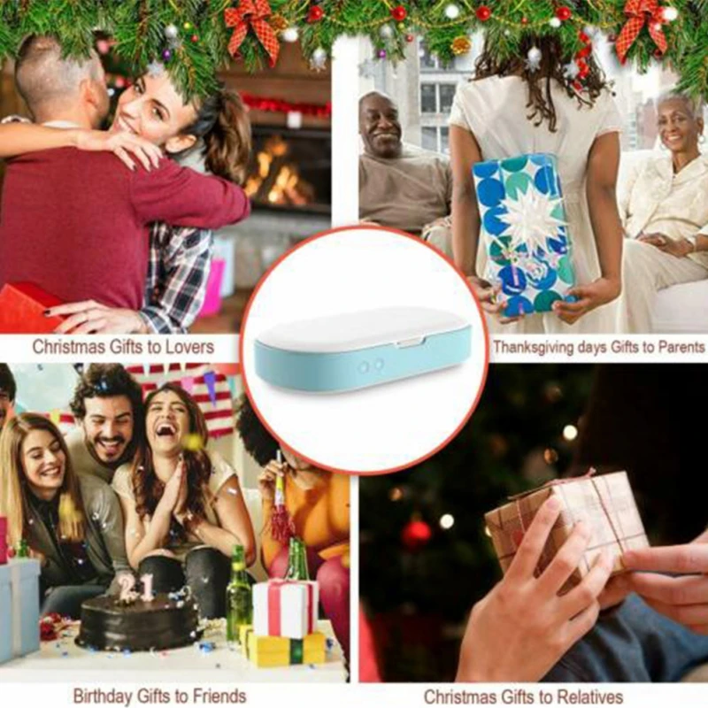 

Smart Phone Mobile Phones UV Sterilizer Cleaner Sterilizers For iPhone Samsung Android Devices Pacifiers Headphones Keys 1pc