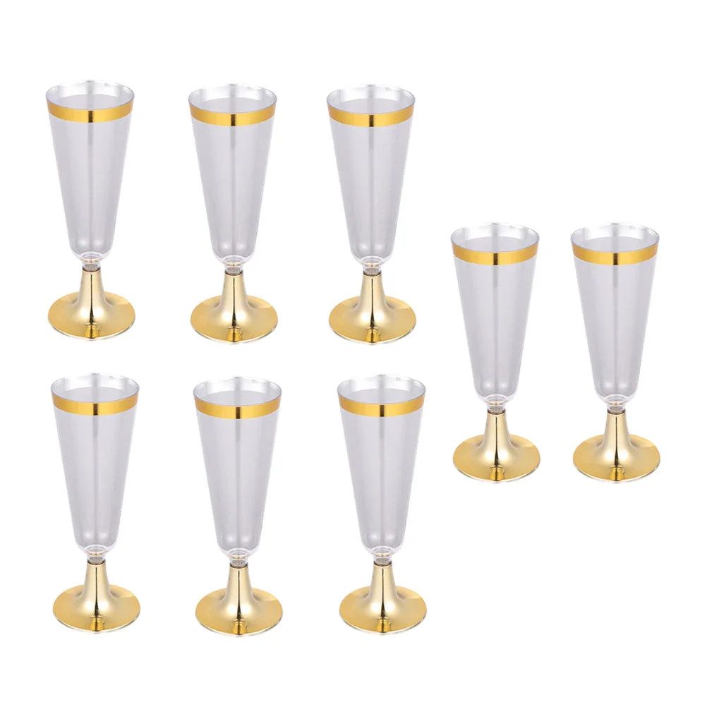 Одноразовые коктейльные чашки 8 шт. бронзирующие пластиковые для шампанского