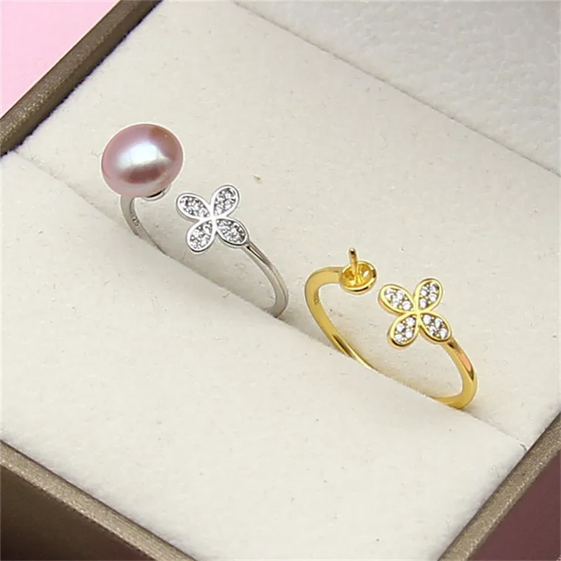 2019 новое кольцо с клевером крепление жемчужные аксессуары регулируемый размер