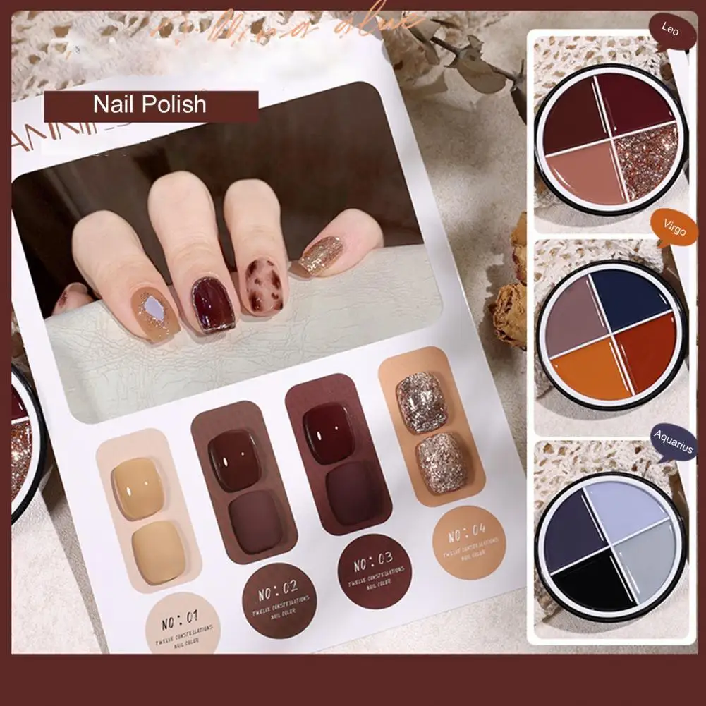 

Лак для ногтей Быстросохнущий высокий пигментированный без запаха четырехцветный УФ-лак удаляемый замачиванием эмалевый лак для ногтей дл...