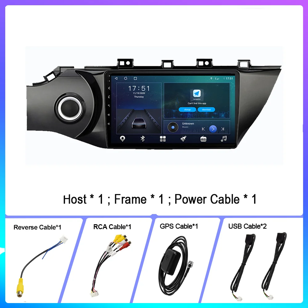 Авторадио для KIA K2 Rio 4 2016 2019 6G 128G Мультимедийный видеоплеер Android 10 0 Carplay GPS
