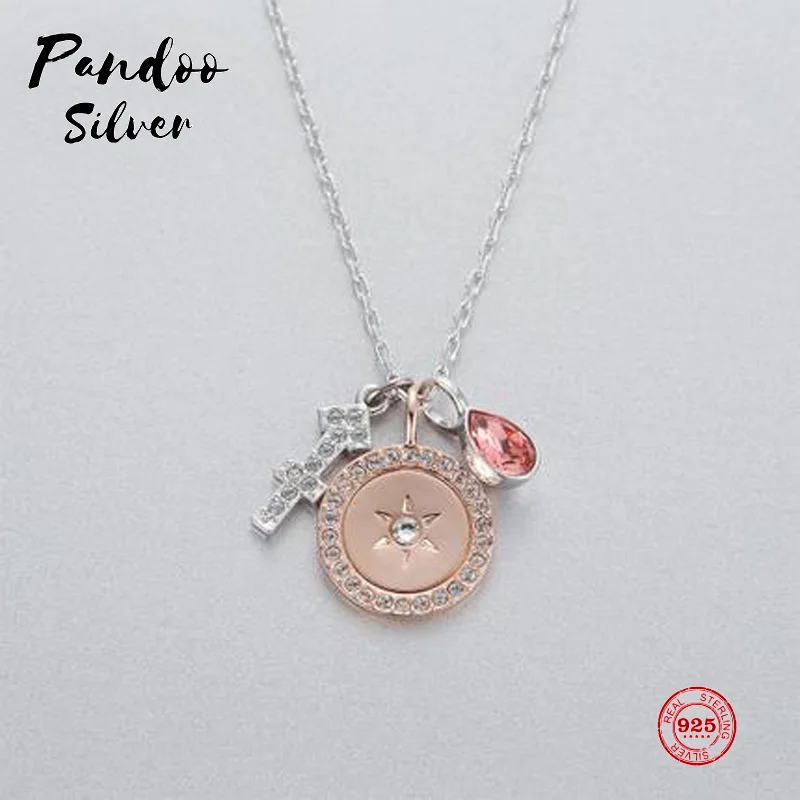 Fashion Charm 925 Sterling Silver Original 1:1 Copy Twelve Constellation Smart Sagittarius Necklace Female Luxury Jewelry Gifts | Украшения