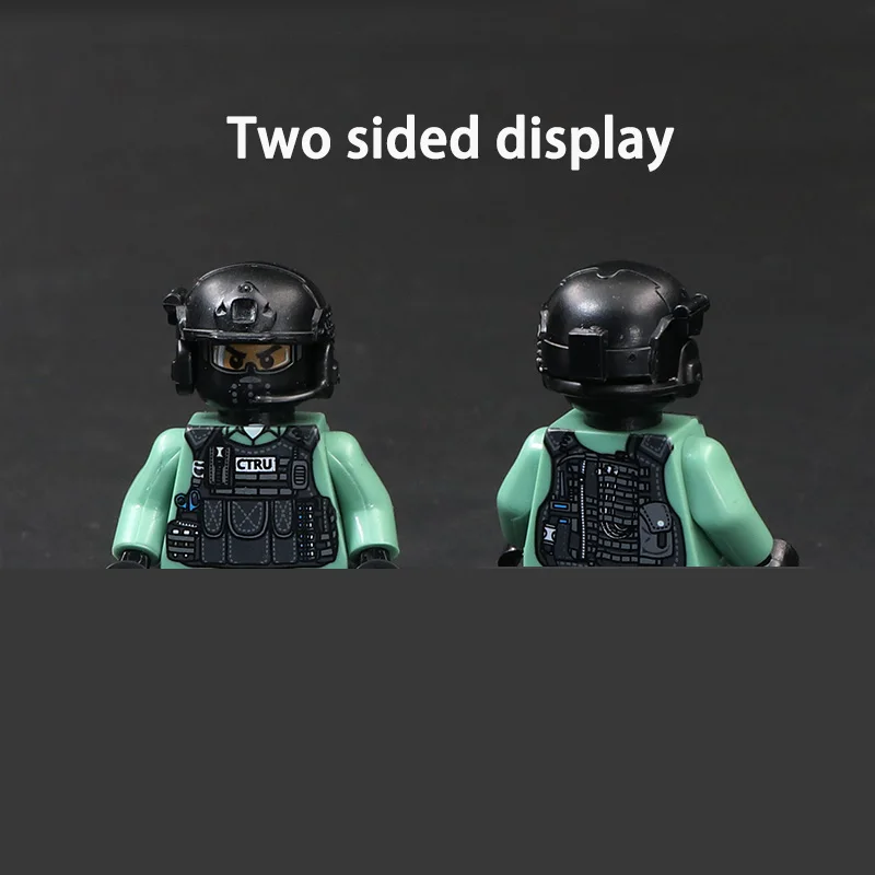 

Moc Compatible Figures Police Mobile Force Military Scene Model Assembly Small Building Block Children Toys