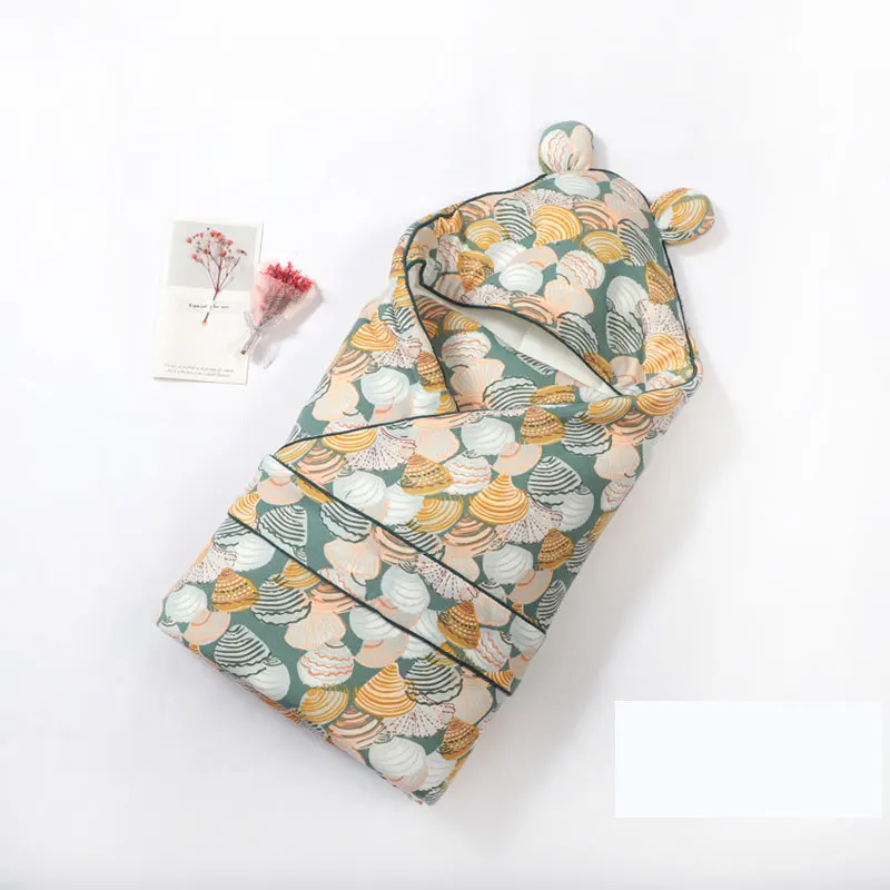 

Baby quilt spring autumn and winter thickened pure cotton newborn baby supplies butterfly anti-shock swaddle delivery room quilt
