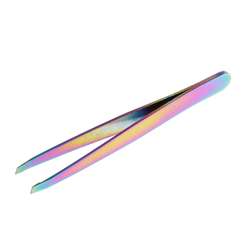 

Blesiya Stainless Steel Slant Tip Eyebrow Tweezers Makeup Hair