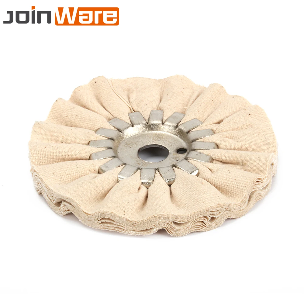 125mm Cotton Airway Buffing Wheel Polishing Pad Cloth Disc with Iron Center Compound Tool 16 Plys 16mm Bore | Инструменты