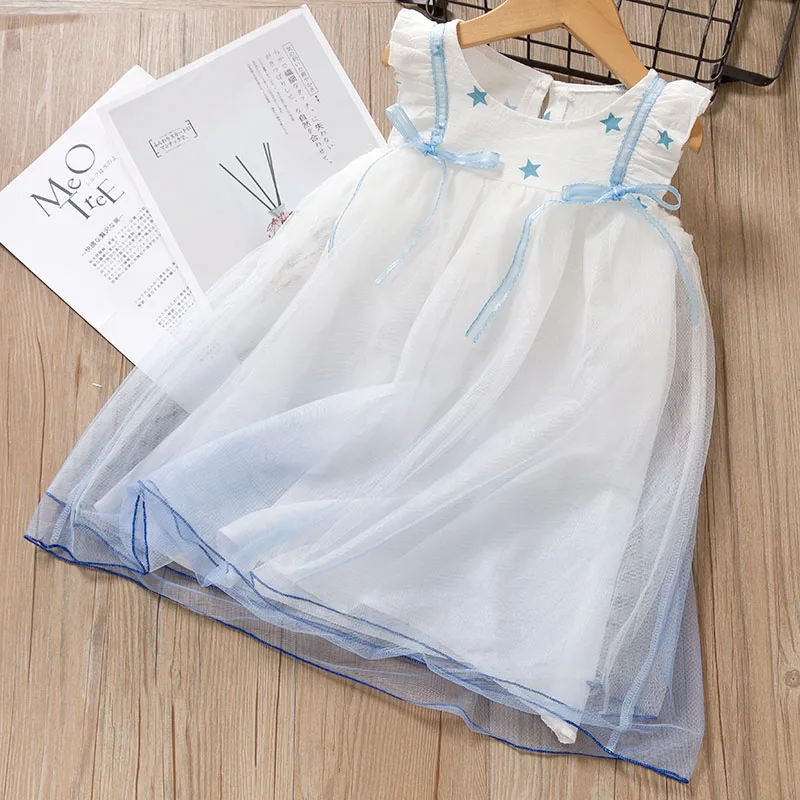 AZ2126White Melario/платья для девочек, коллекция года, милое платье принцессы, одежда для маленьких девочек, платья для свадебной вечеринки, детская одежда, розовая аппликация - Цвет: AZ2126White