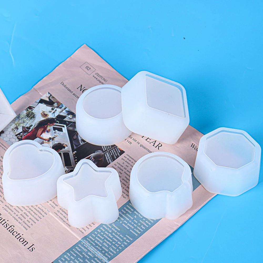 DIY цветочный горшок бетон силиконовая форма для суккулентов Звезда Сердце