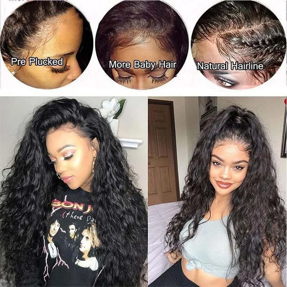 Парик женский длинный волнистый из человеческих волос 30 дюймов 4x4 | Шиньоны и