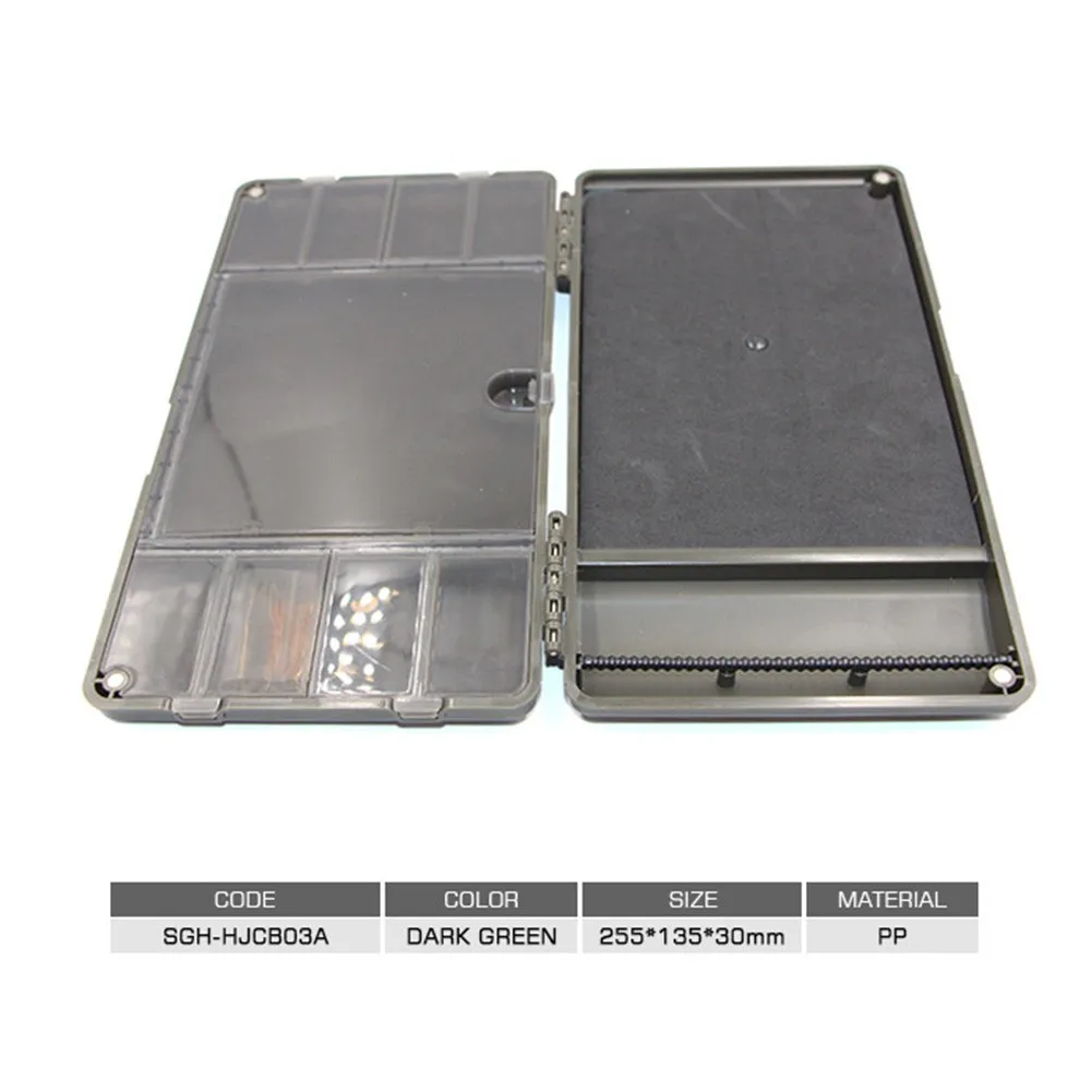 

Fishing Tackle Box Lure Hooks Fake Bait Boxes Carp Swivels Hooks Storage Case Organizer Carp Fishing Accessories