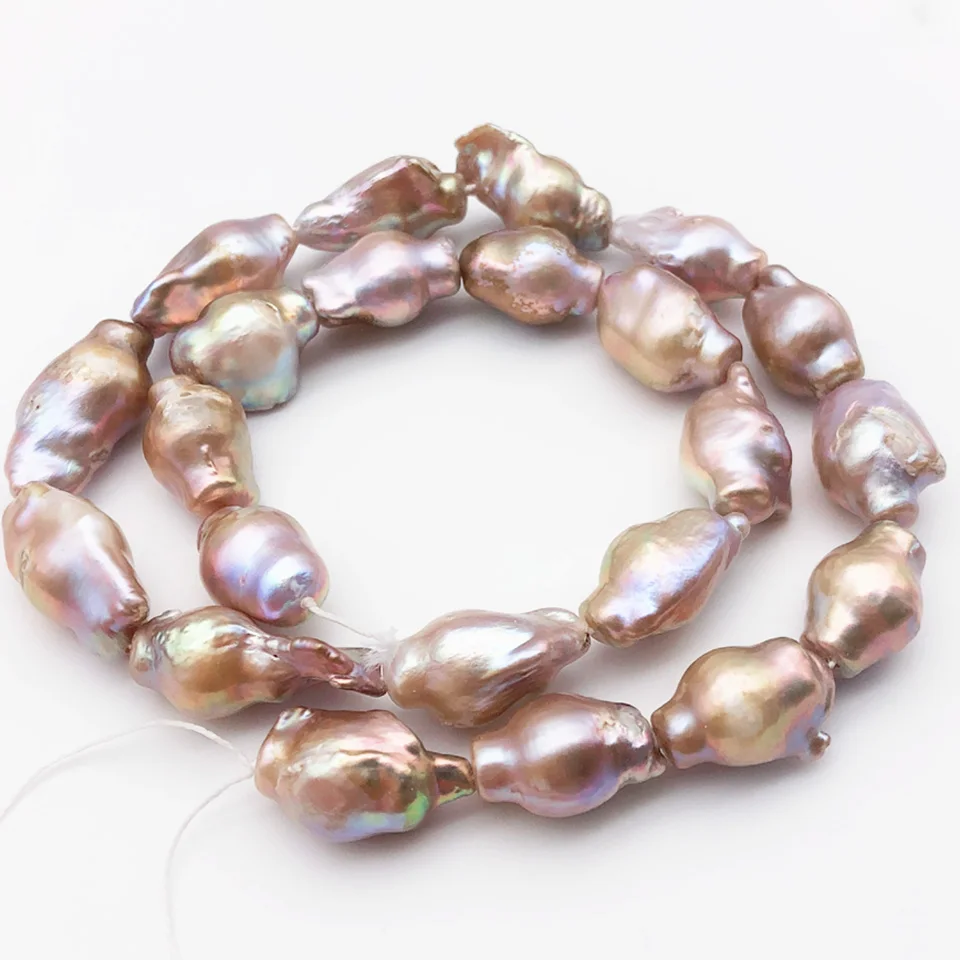 Новый пресноводный жемчуг AA реборн Кеши барокко белый Природный 15 дюймов оптовая