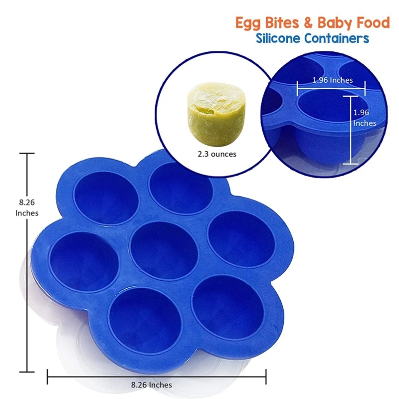 Силиконовые формы для укусов яиц WSFS многоразовый контейнер хранения младенцев 2