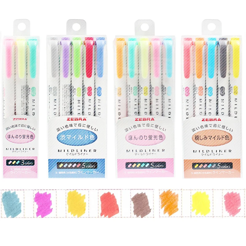 Кавайная флуоресцентная ручка с двойной головкой 3 шт. 5 шт./компл.|Маркеры| |