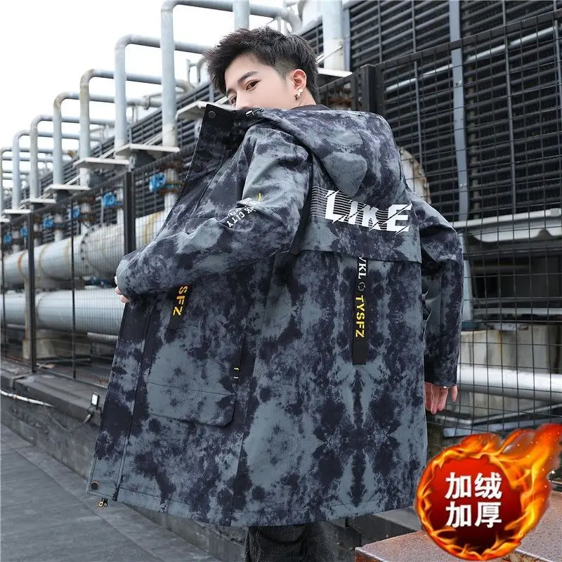 

Новая осенне-зимняя длинная куртка в Корейском стиле приталенная куртка с бархатной подкладкой одежда