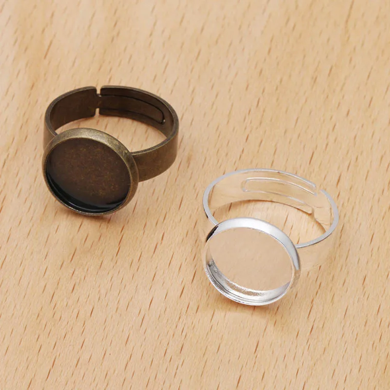 

Регулируемое пустое кольцо 12 мм, 200 шт., стеклянный кабошон, основа для круглого кольца, окантовка, настройки, заготовки, фурнитура для изготовления ювелирных изделий своими руками