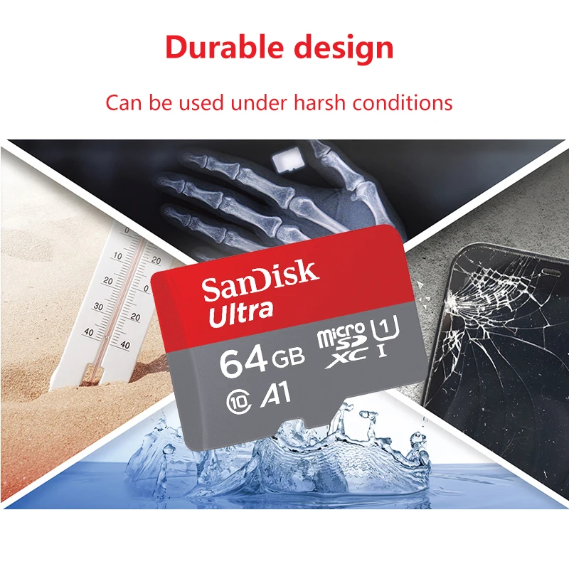 Sandisk Ultra Micro SD 128GB 32GB 64GB 200GB 256GB 16GB Card SD/TF Flash Memory MicroSD for Phone | Компьютеры и офис