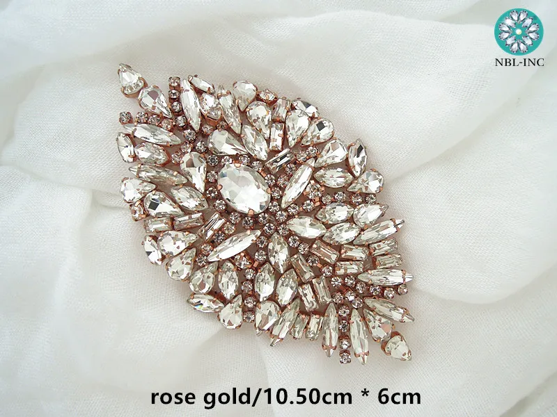 (1 шт.) серебряные розовые Золотые кристаллы свадебный пояс свадебная аппликация