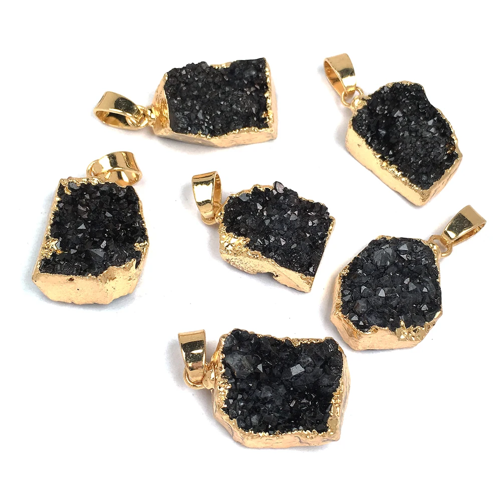 Хорошее качество 1 шт. натуральный каменные подвески талисманы с украшением в