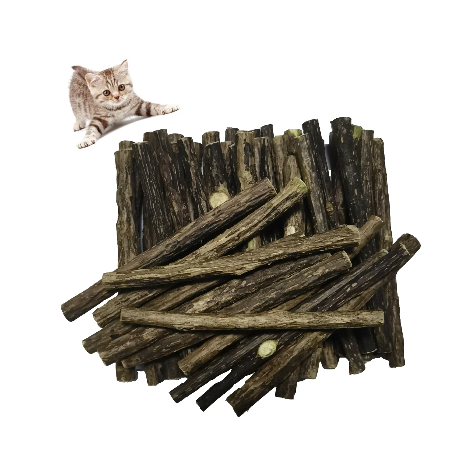 

100g/150g Natural Catnip Pet Cat Toy Molar Toothpaste Branch Cleaning Teeth Silvervine Matatabi Cat Snacks Sticks 120mm x 7-10mm