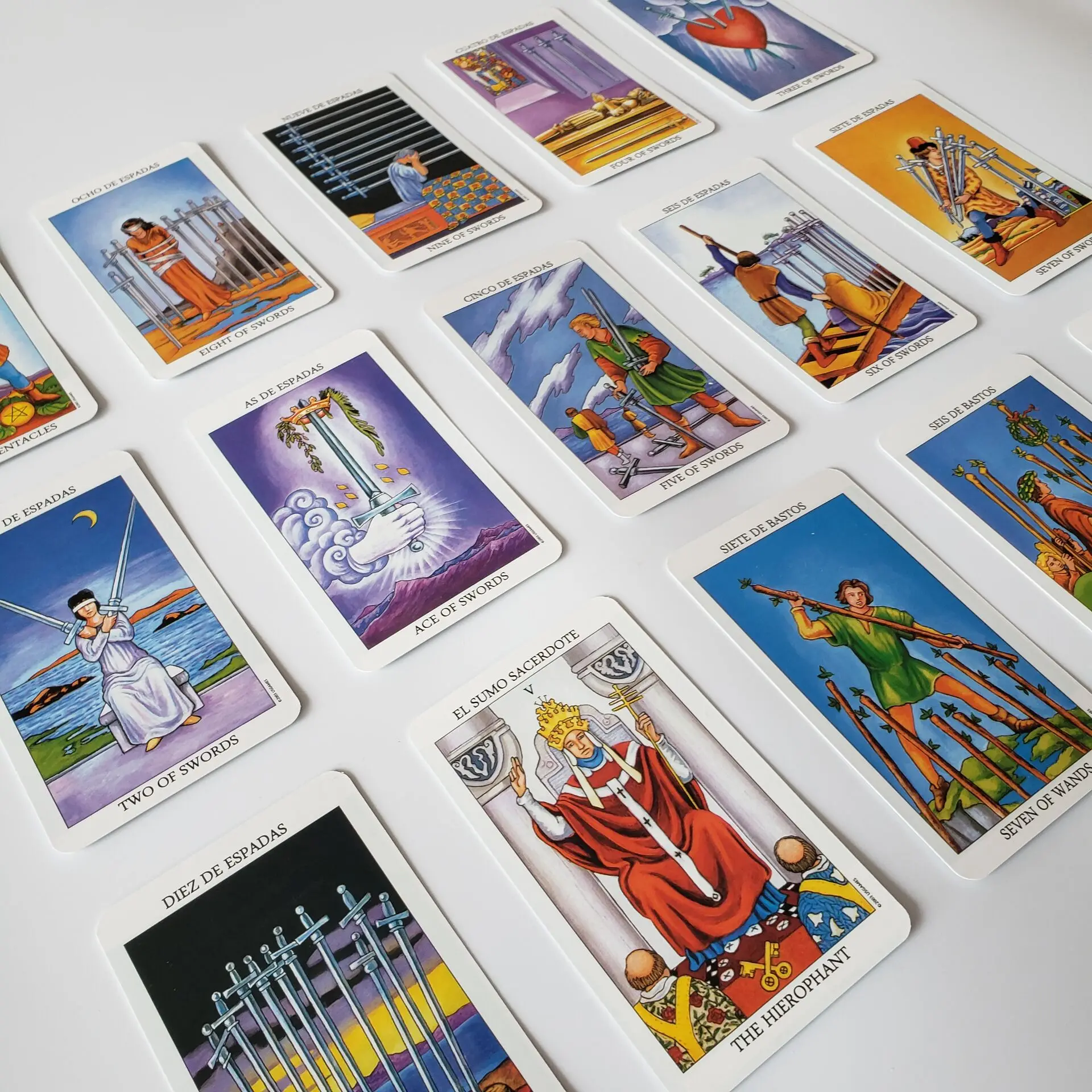 2020 новая испанская английская версия Rider Wait Tarot deck divination fate игральные карты