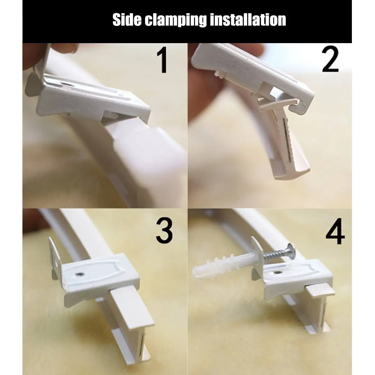 1M/2M/3M/4M/5M/6M Flexible Ceiling Curtain Track Gliders Bendable Window Rail Top Side Clamping Accessories Home Decor | Дом и сад