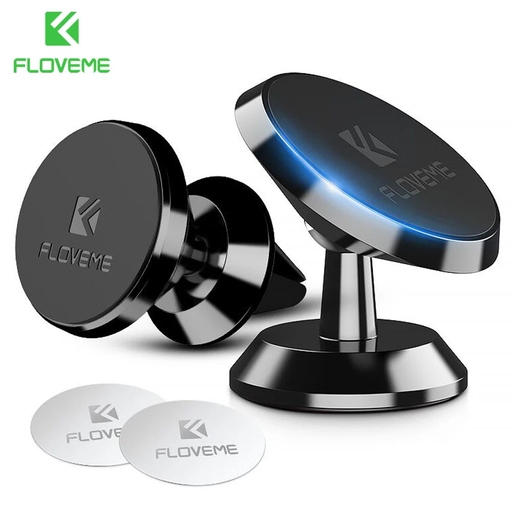 

FLOVEME Universal Car Holder 360 Degree Magnetic Car Phone Holder GPS Stand Air Vent Magnet Mount for iPhone X 7 Xs Max Soporte