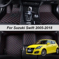 custom made leather car floor mats for suzuki swift 2005 2006 2007 2008 2009 2012 2013 2018 carpets rugs foot pads accessories