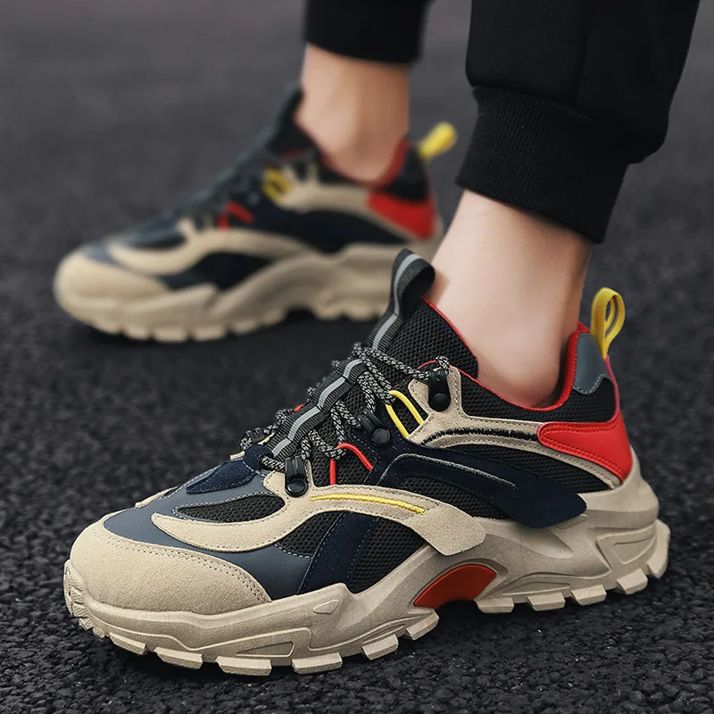 Мужские спортивные кроссовки дышащая повседневная обувь для бега в Корейском