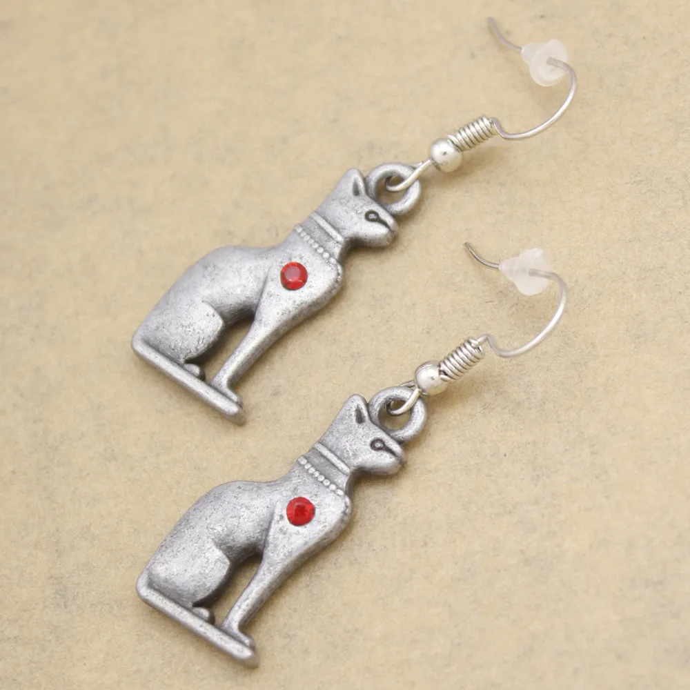 Винтажные посеребренные этнические египетская Клеопатра старинный Баст кошка